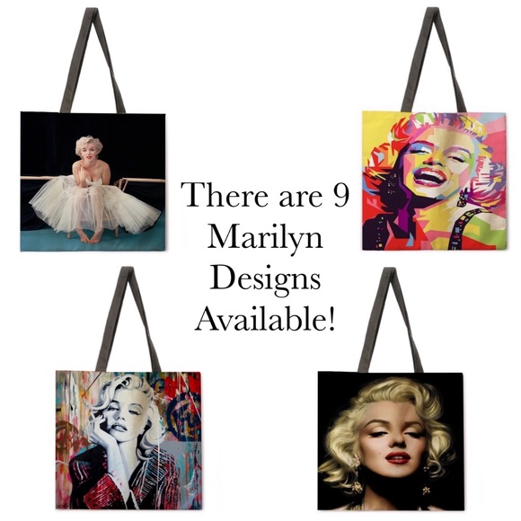 Eco-Friendly Iconic Marilyn Monroe Movie Star Folding Tote Bag - Picture 13 of 14